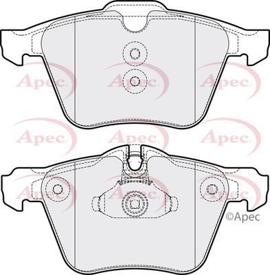 Apec front brake pad set - pad,