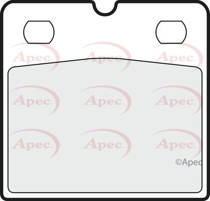 Apec rear brake pad set - apec,