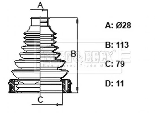 Borg beck bcb6407 front cv - &,