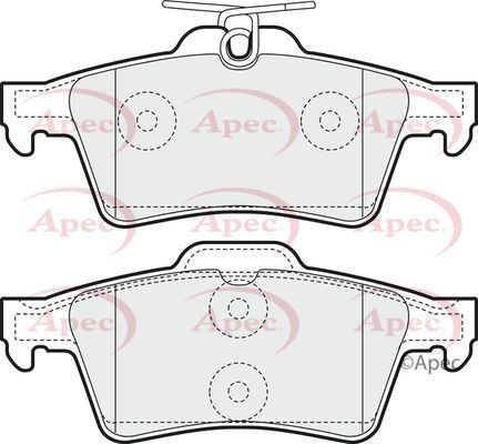 Apec rear brake pad - apec, for