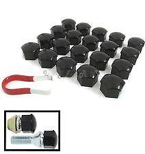 19mm black wheel nut covers - 19mm,